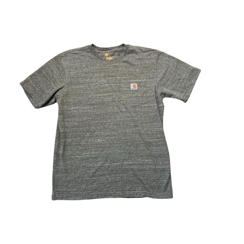 CARHARTT  Men's short sleeve  T-Shirt, Green/Tan, size M, Workwear